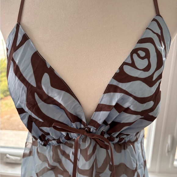 La Senza Rose Print Babydoll Dress 🌹🩵 - Picture 3 of 6